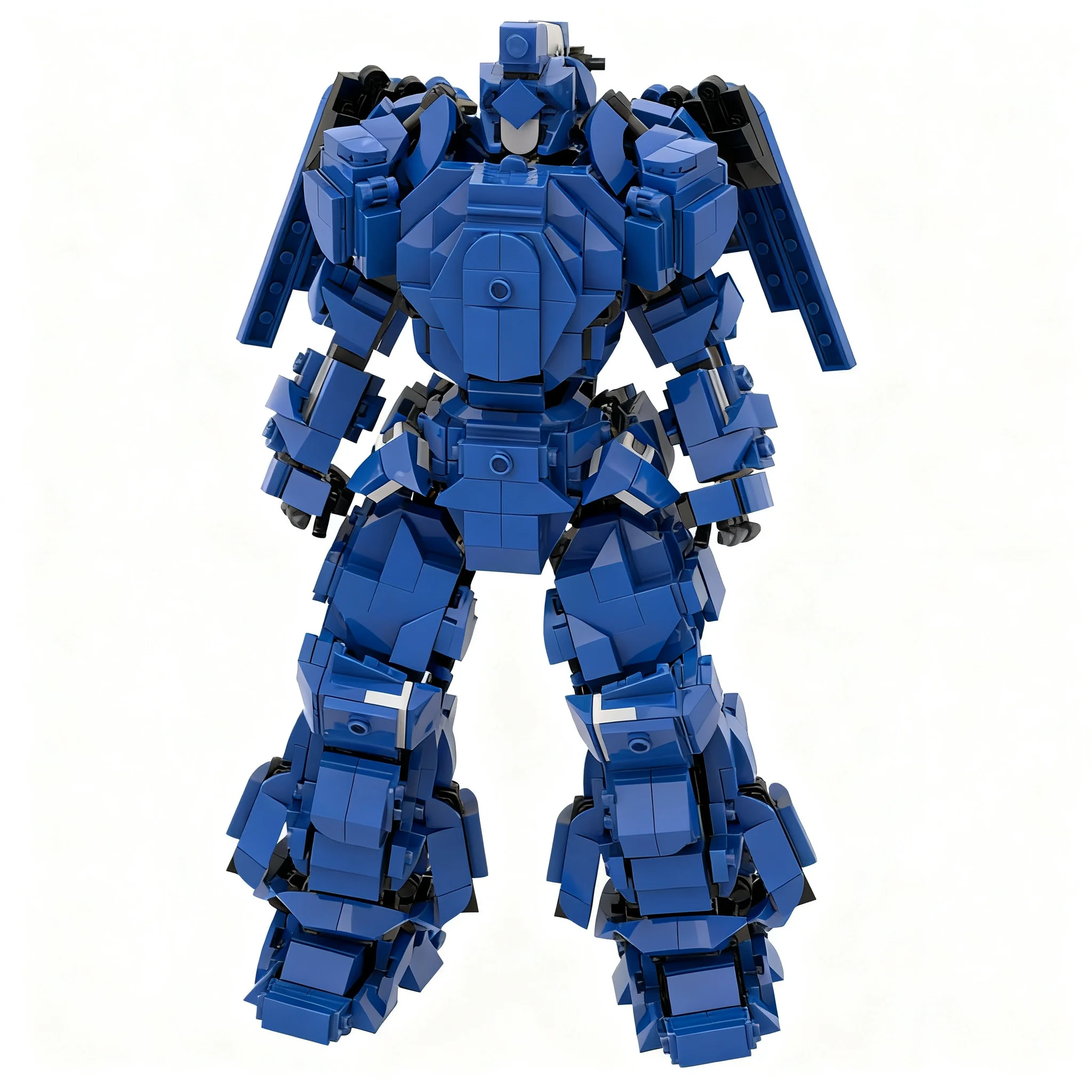 824pcs MOC NOVUS BLUENOX — WYVERN‑SYNC MODEL‑S & EagleWiNG Attachment Make & Create Bricks & More Model Building Blocks Toys