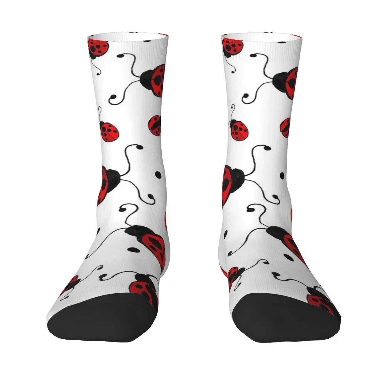 

Ladybug Pattern Socks Harajuku High Quality Stockings All Season Long Socks Accessories for Unisex Gifts