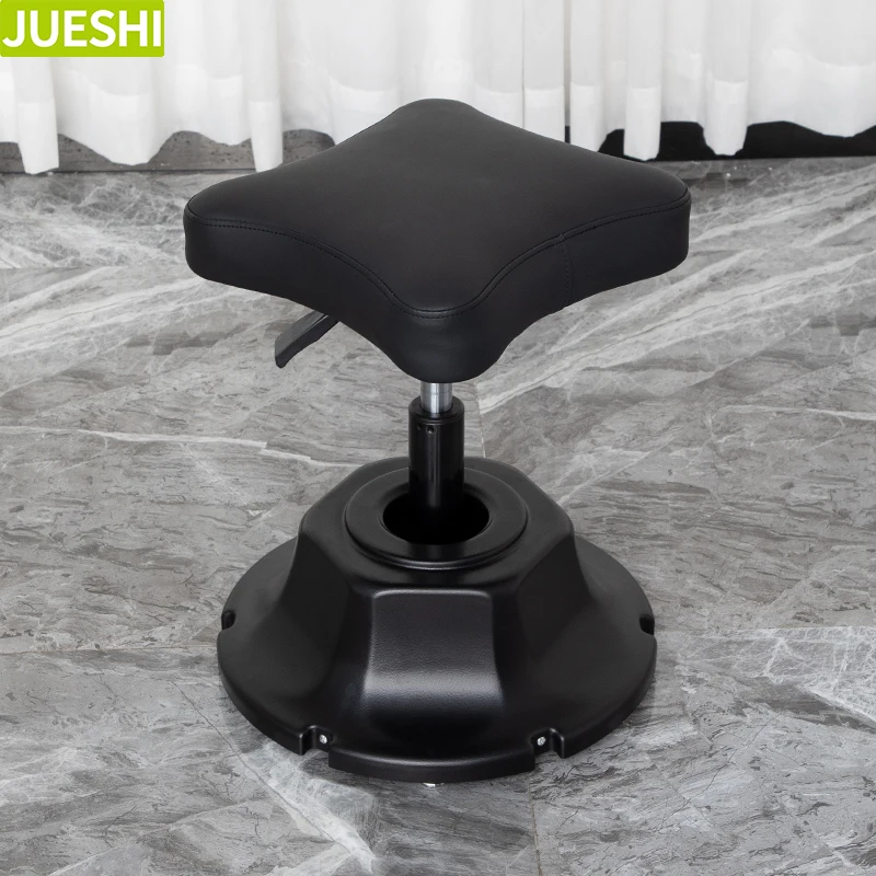 JUESHI Heavy Washing Hair Stool Without Wheels Beauty Salon Equipment Furniture for Nail Salon Furniture for Salon Saddle Stool