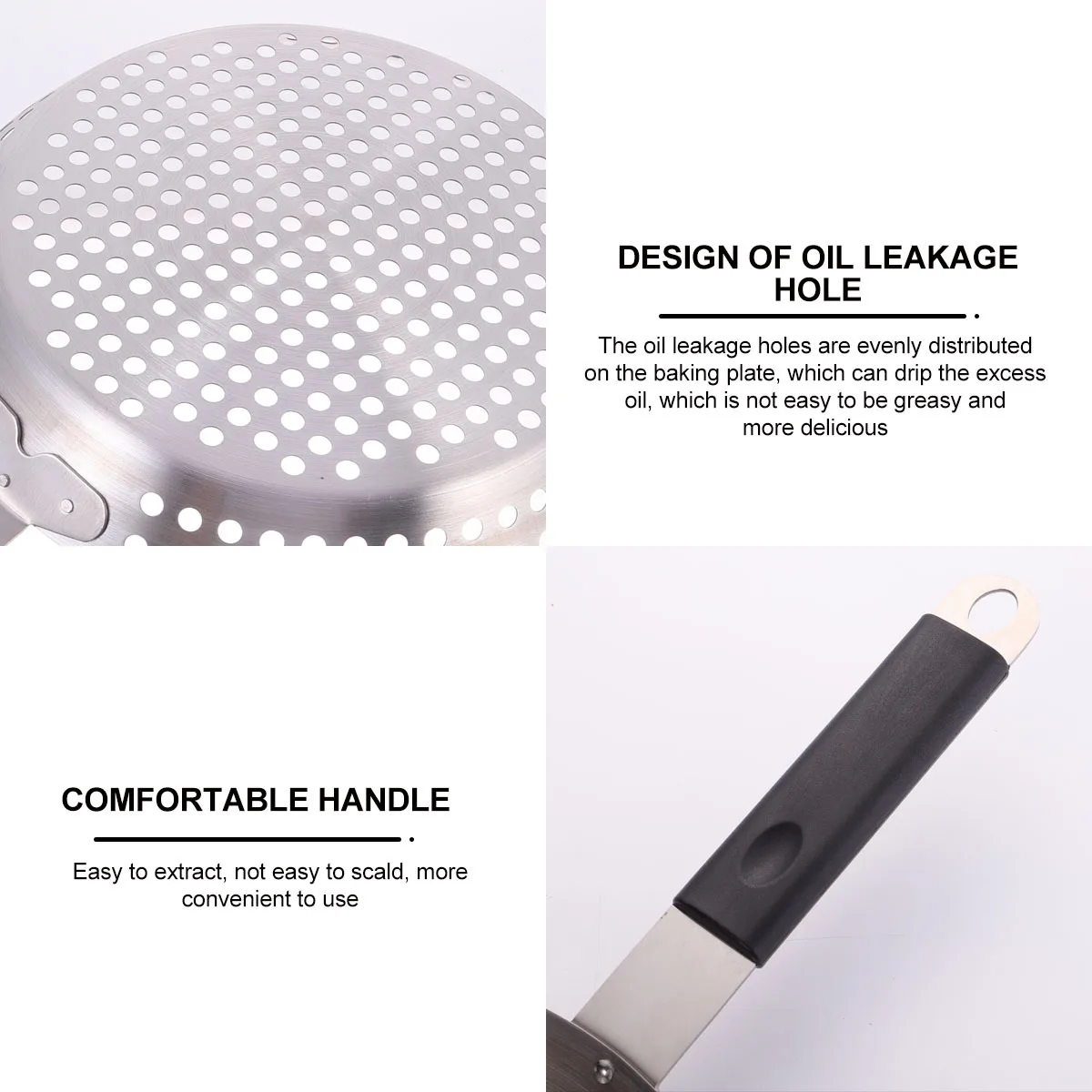 

Bbq Plate Non-Stick Grill Pan Outdoor Roasting Pan Portable Flat Cooking Tool Stainless Steel Baking Tray Kitchen Accessory