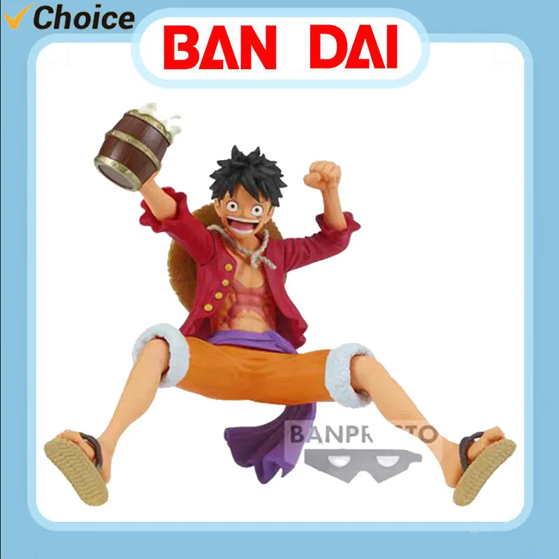 

Bandai Bandai 9cm/3.54inch One Piece Luffy Cheers Pvc Anime Collection Model Doll Toy Kid Birthday Gift Car Decor Restaurant