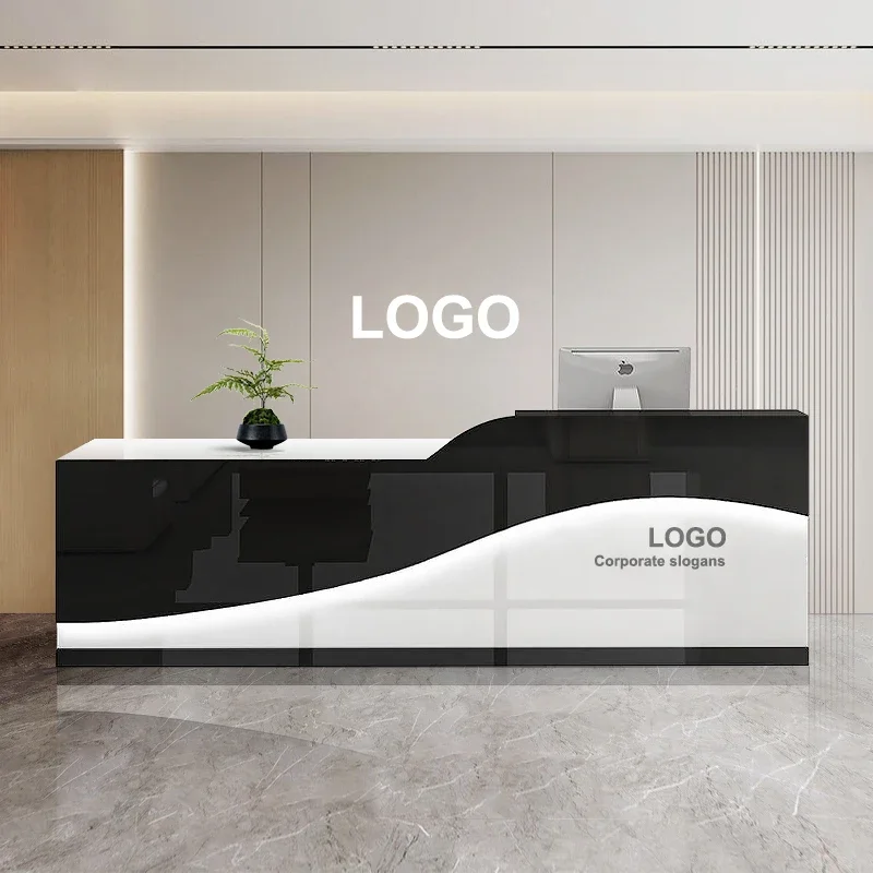 Classic Modern Reception Desks Design Stylish Nordic Retro Reception Desks Office Elegant Mostrador Commercial Furniture