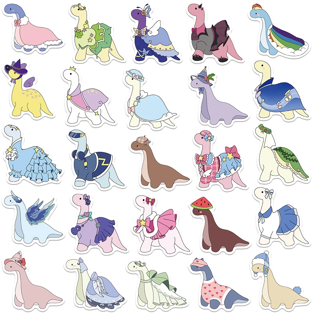 50pcs Colorful Dinosaurs Stickers Decals For Laptop Skateboard Suitcase Guitar DIY Graffiti Aesthetic Stickers Kids Toys Gifts