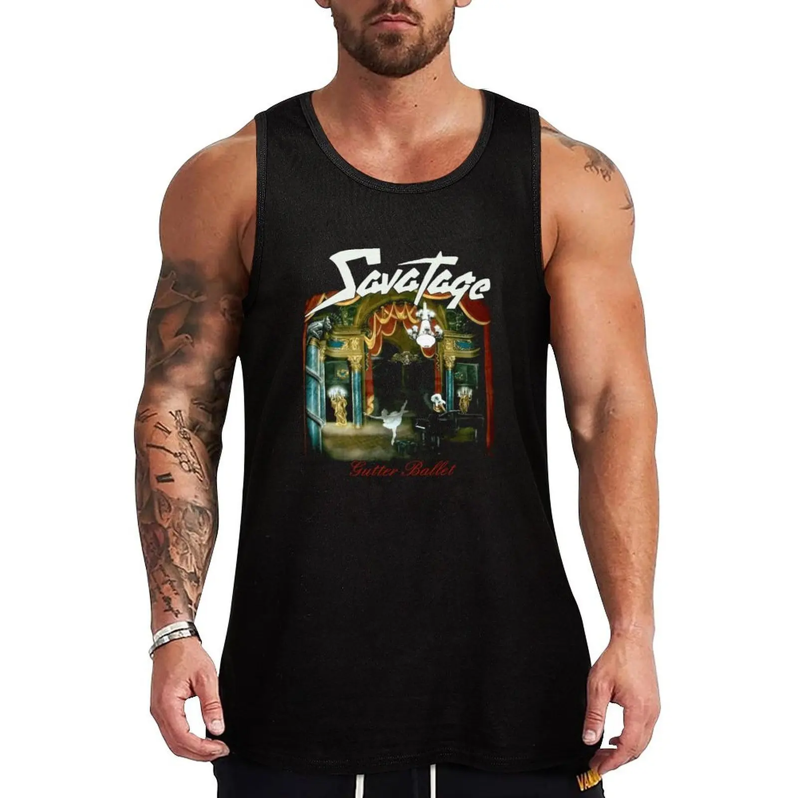 Camiseta Regata SAVATAGE GUTTER BALLET, Camiseta Regata Resistente para Trabalho ao Ar Livre, Camiseta Sem Mangas