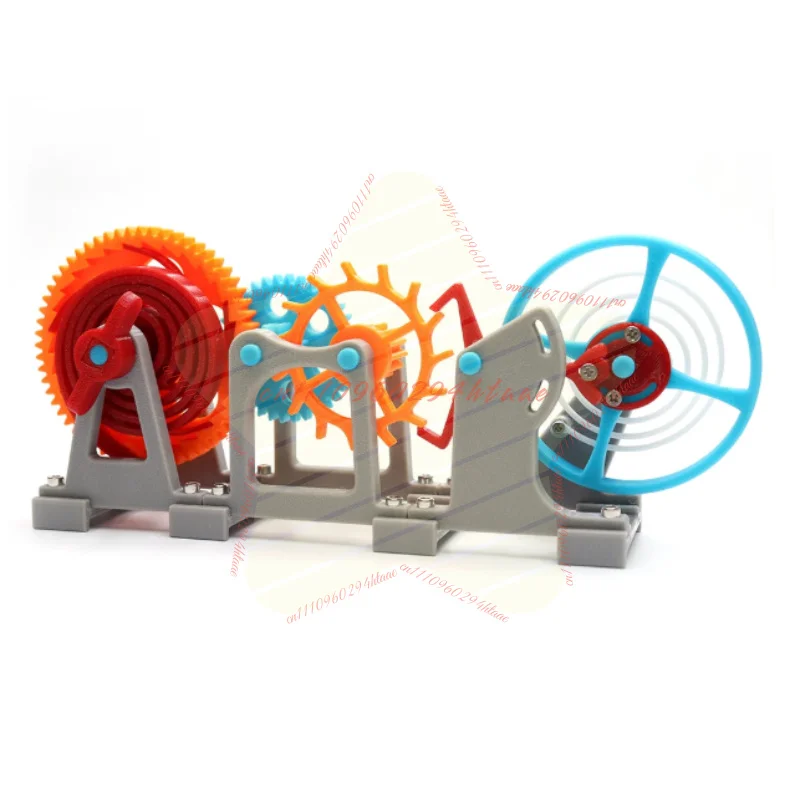 Flying Tourbillon Principle Model Kit Mechanical Watch Escapement Balance Clockwork Powered 3D Printed DIY STEM Educational Toy