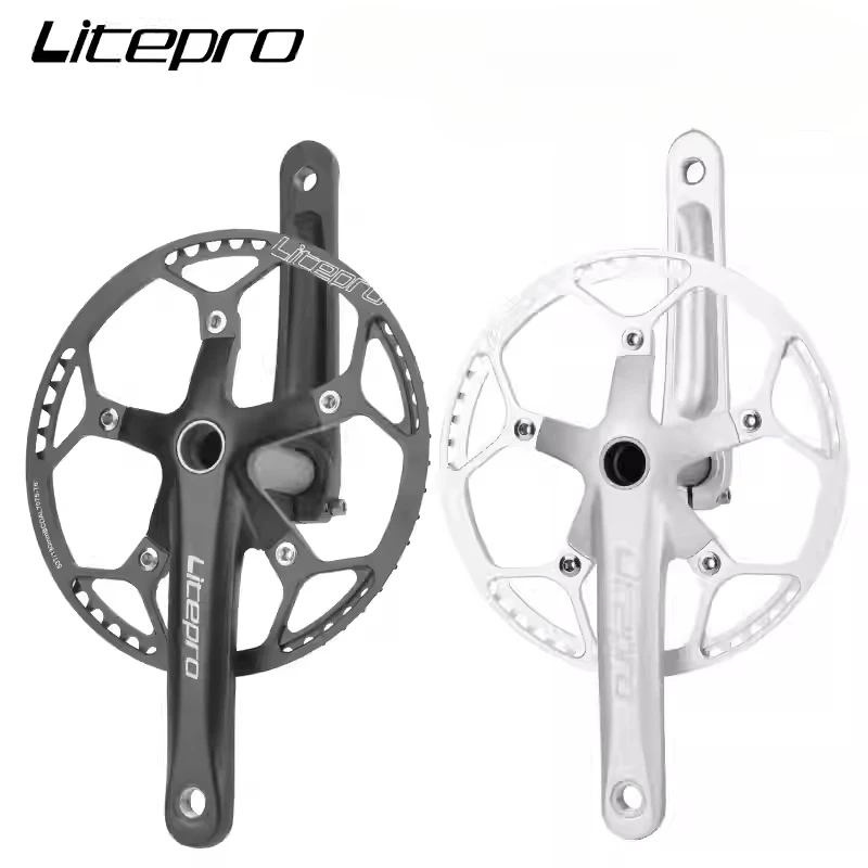 

Litepro полые цельные шатуны 47 53 56 58T для фиксированной передачи, маленькое колесо, складной велосипед, велосипедная звездочка, набор шатунов