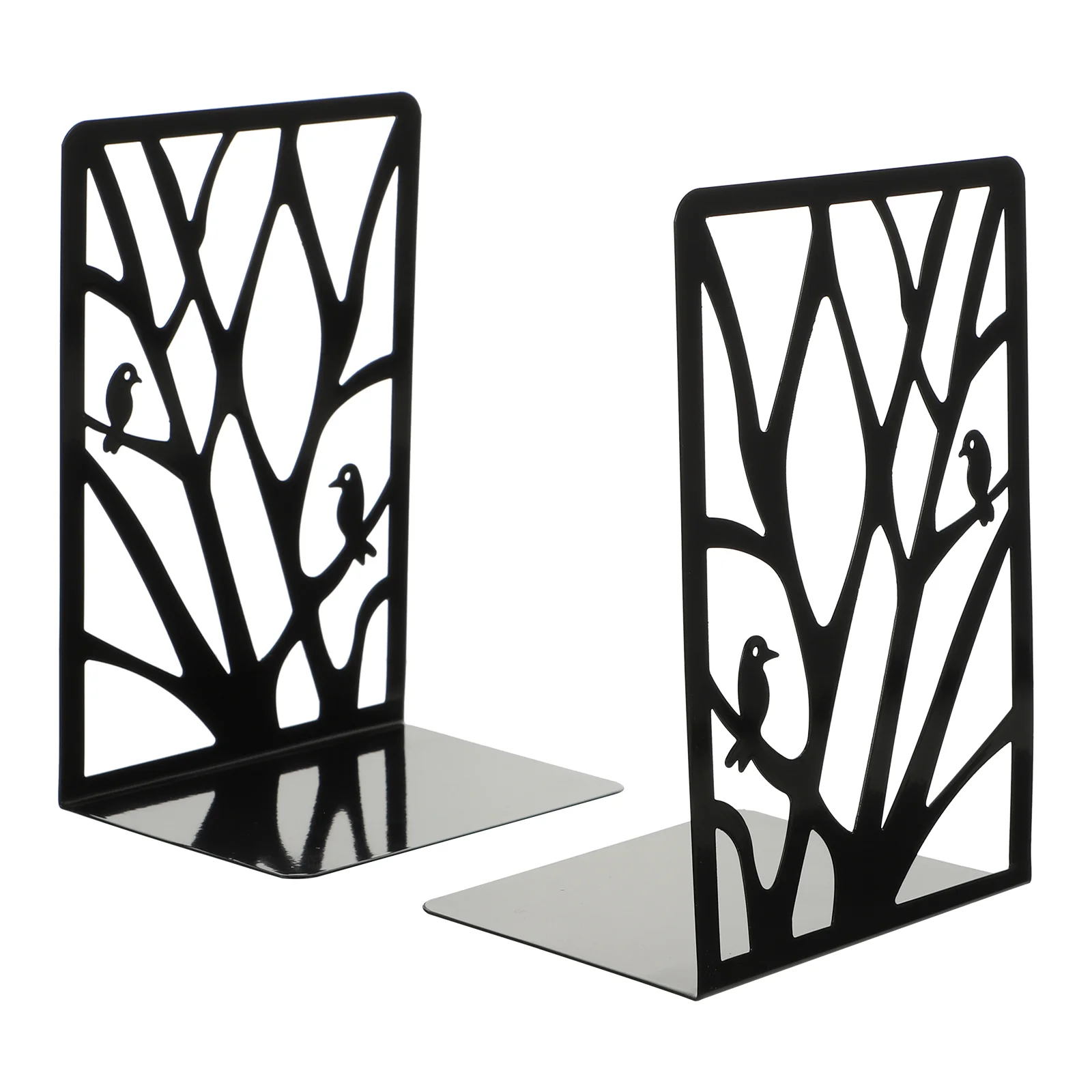 Imagem -05 - Ferro Book Stands Organizador Hollow Bookends Estante do Livro Par