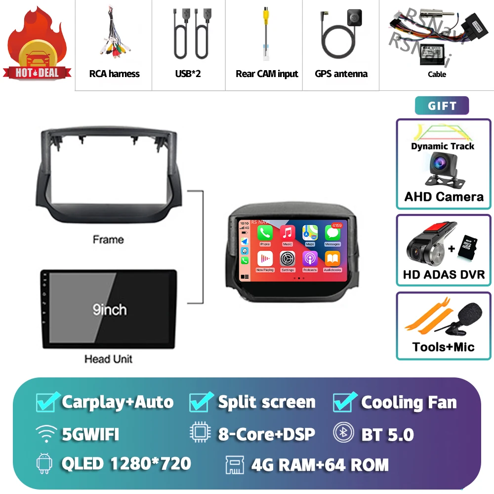 Android 15 Carplay Auto 2 K Scherm Autoradio Multimedia Speler Voor Ford Ecosport 2013-2017 DSP 2din autoradio Stereo Qualcomm