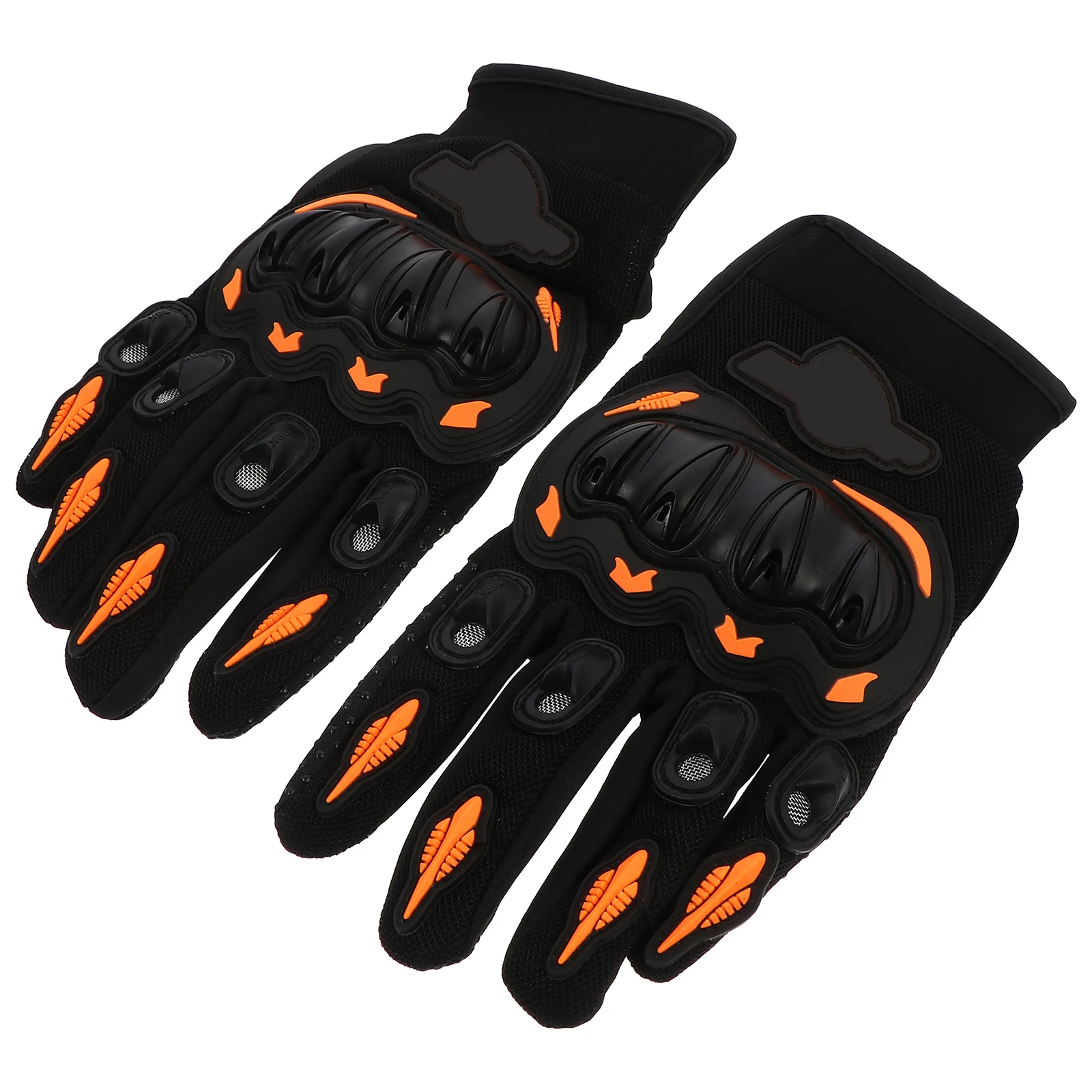 

Riding Gloves Motorcycle Breathable Mesh Orange Fingers Cycling Climbing Sports Windproof Outdoor Gloves Heat