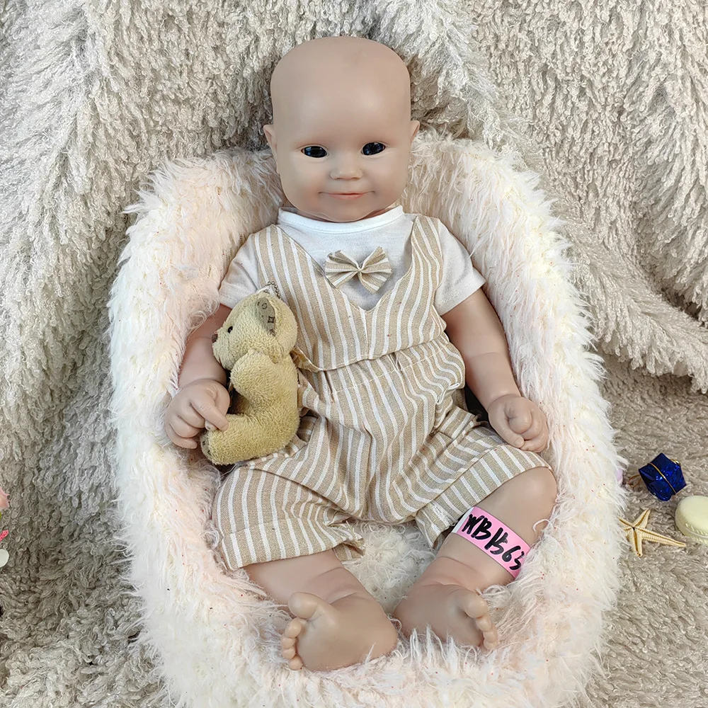 Baby Toy Doll 46cm Twin Solid Reborn Doll 18 Inch Colored Silicone Reborn Doll