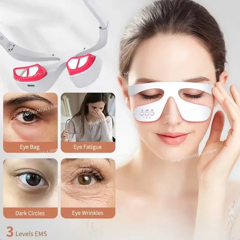 EMS Eye Serum Infuser for Dark Circles & Fine Lines Promote Eye Cream Absorption with Warm Compress Home Beauty Device