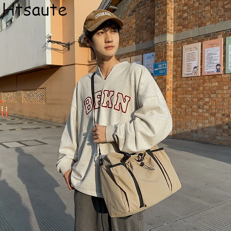 

Large Capacity Nylon Crossbody Bag Women Solid Color Messenger Shoulder Bags with Removable Strap Ladies Travel Totes Bag