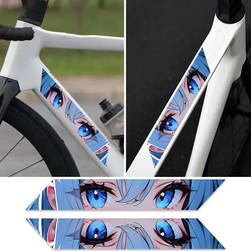 

2D плоские наклейки, 2 штуки, мультяшные наклейки с красивой девушкой, привлекательные, водонепроницаемые и долговечные, подходят для дорожных автомобилей