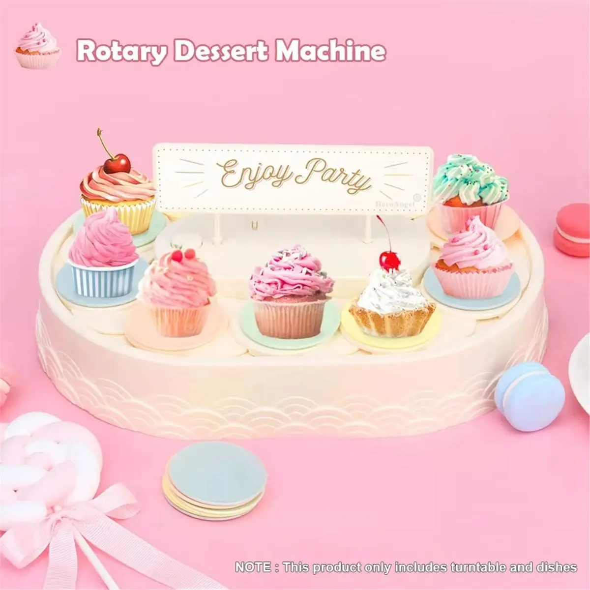 DT85 HOT Automatic Rotating Dessert Table Rotary Sushi Machine Turntable Display for Cupcakes Macarons Cakes Wedding Showcases