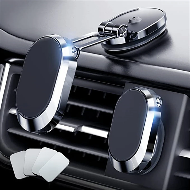 

2025 Aluminium Alloy Magnetic Car Phone Holder Magnet Mount phone Stand Car Cellphone Bracket GPS Support for iPhone 12 13 Pro
