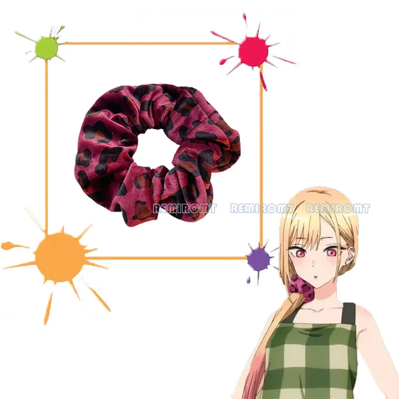 Marin Kitagawa Cosplay Props Hair Tie Anime My Dress-Up Darling Leopard Print Hair Band Sexy Woman Girl Accessories Halloween