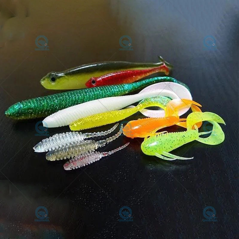 JAPAN Megabass 10/7/6pcs ROCK HOG 2 /2.5 /3inch BASS Trout Sea tackle Fishing Soft LURE Bait wide tail JIG HEAD NO SINKER