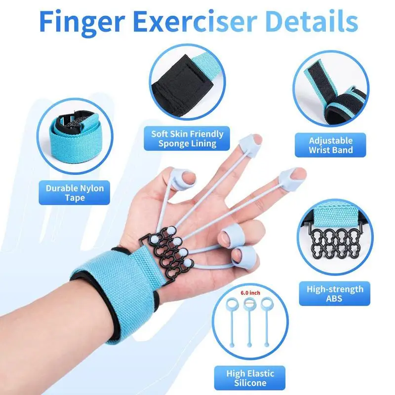 Finger Strengthener Hand Extensor Exerciser Hand Exerciser Gripper Stretching Rehabilitation Fitness Assist 40Lb60Lb75Lb