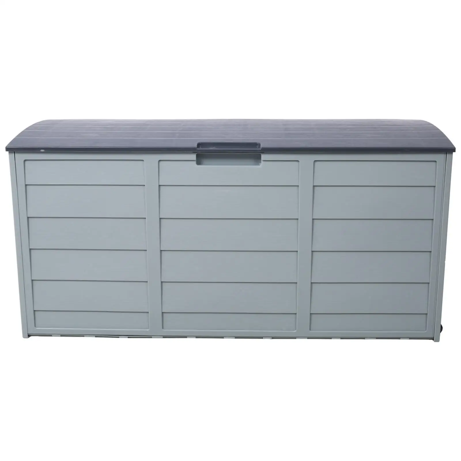 

Серый контейнер для хранения из смолы, 75 галлонов, органайзер для патио с колесами, пластиковый уличный навес для сада, склада