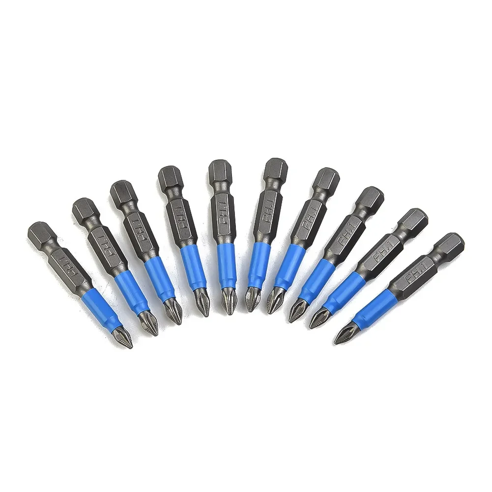 

10pcs 50mm Non Slip Screwdriver Bit Magnetic Single Head PH1/PH2/PH3/PZ1/PZ2/PZ3 Professional Convenience And High Efficiency