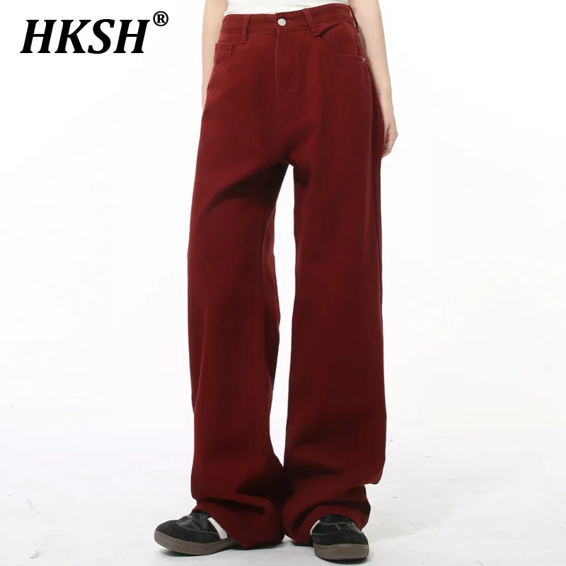 

HKSH Spring Summer New Men Y2K Original Design Streetwear Fashion Korean Style Loose Straight Jeans Casual Chic Pants Ins HK5600