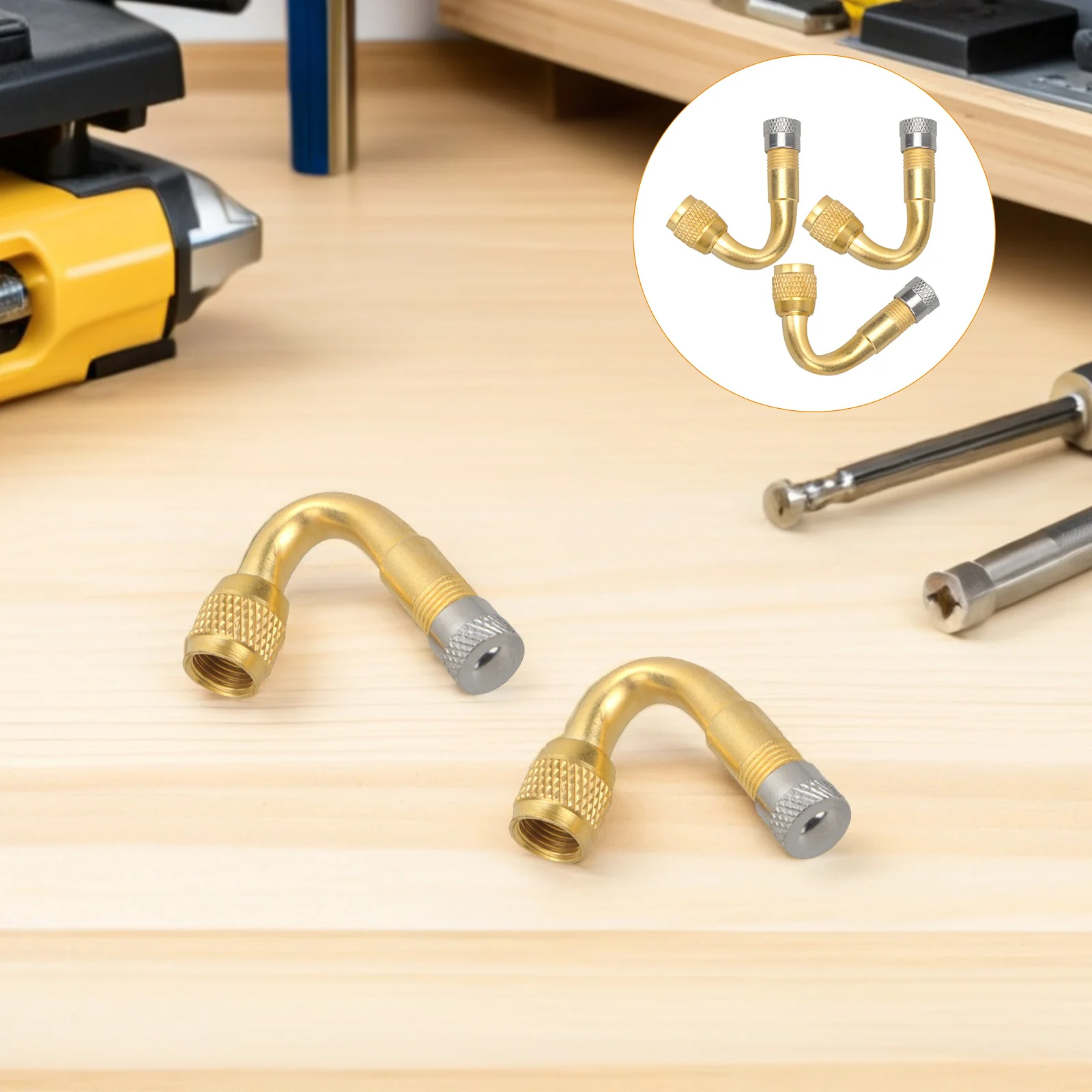 

3pcs Valve Stem Extender 45 Degree Tire Valve Extension Adapter Inflatable Nozzle For Motorcycle Car Accessories Heavy Duty