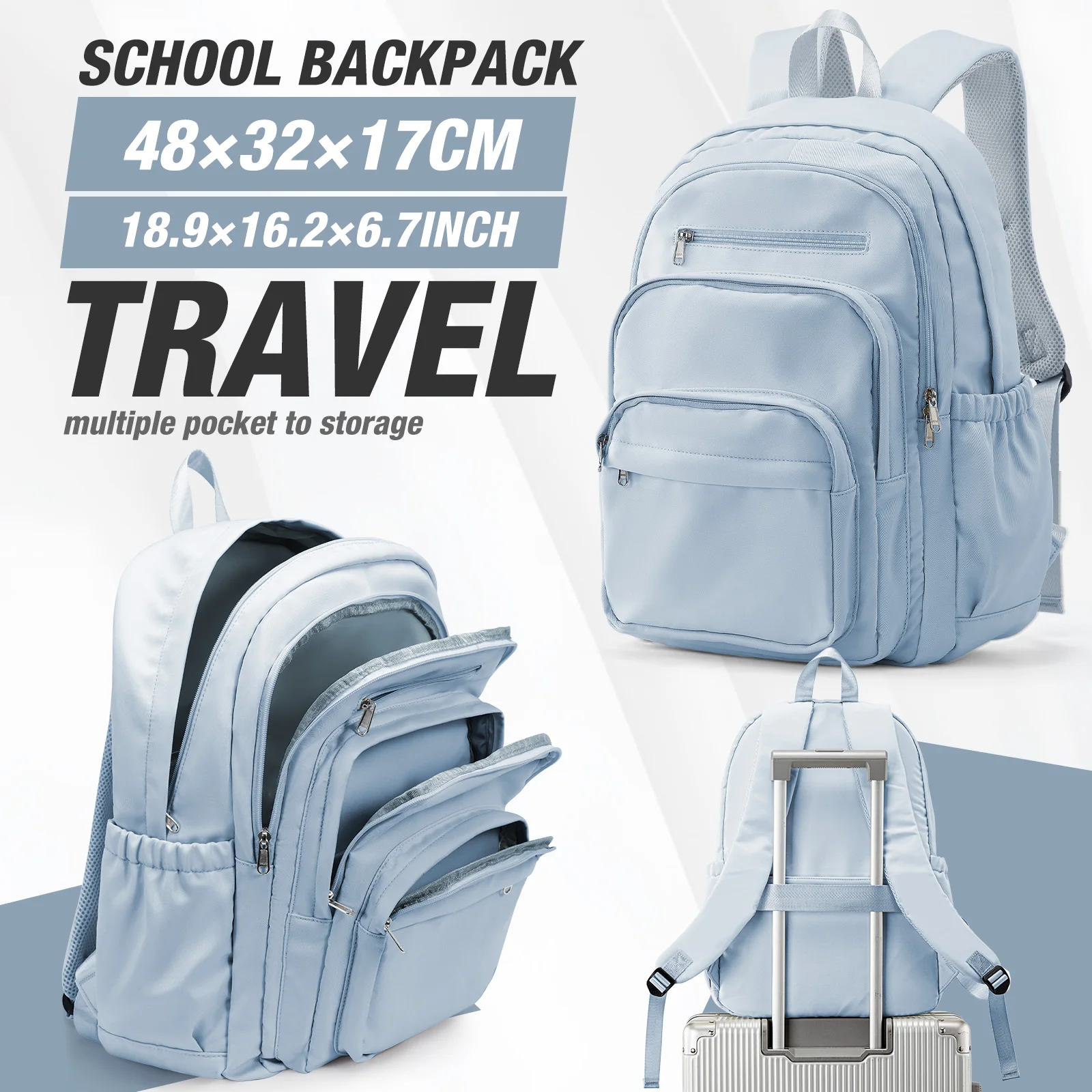 

Women's Large Capacity Backpack, Lightweight School Laptop Backpack with Multiple Compartments,Travel Backpack for College,Work