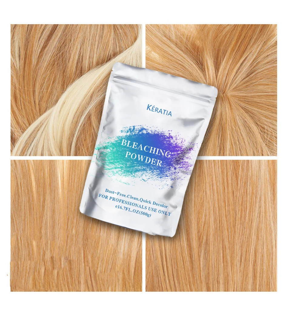 Salon Professional Strong Fade Dust Free Blue Hair Bleaching Powder for Hair Color Dye Lightener