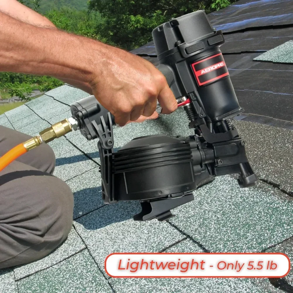 

A For CN45N Professional Roofing Nailer, 15 Degree Roofing Nail Gun, 3/4-Inch to 1-3/4-Inch Coil Nails, 120-pcs Load Capacity