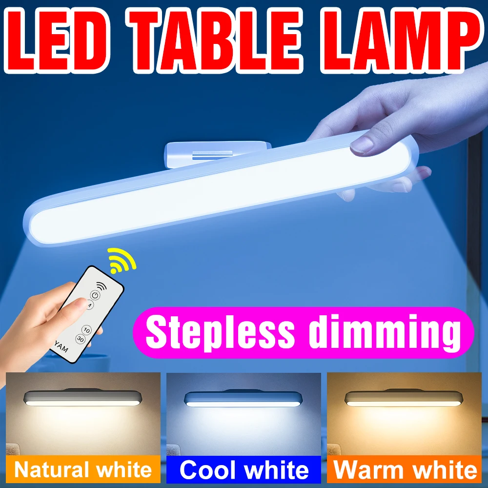 

LED Desk Lamp Hanging Magnetic LED Table Light USB Rechargeable Light Dimming Bedroom Night Lamp For Room Decor Reading Lighting