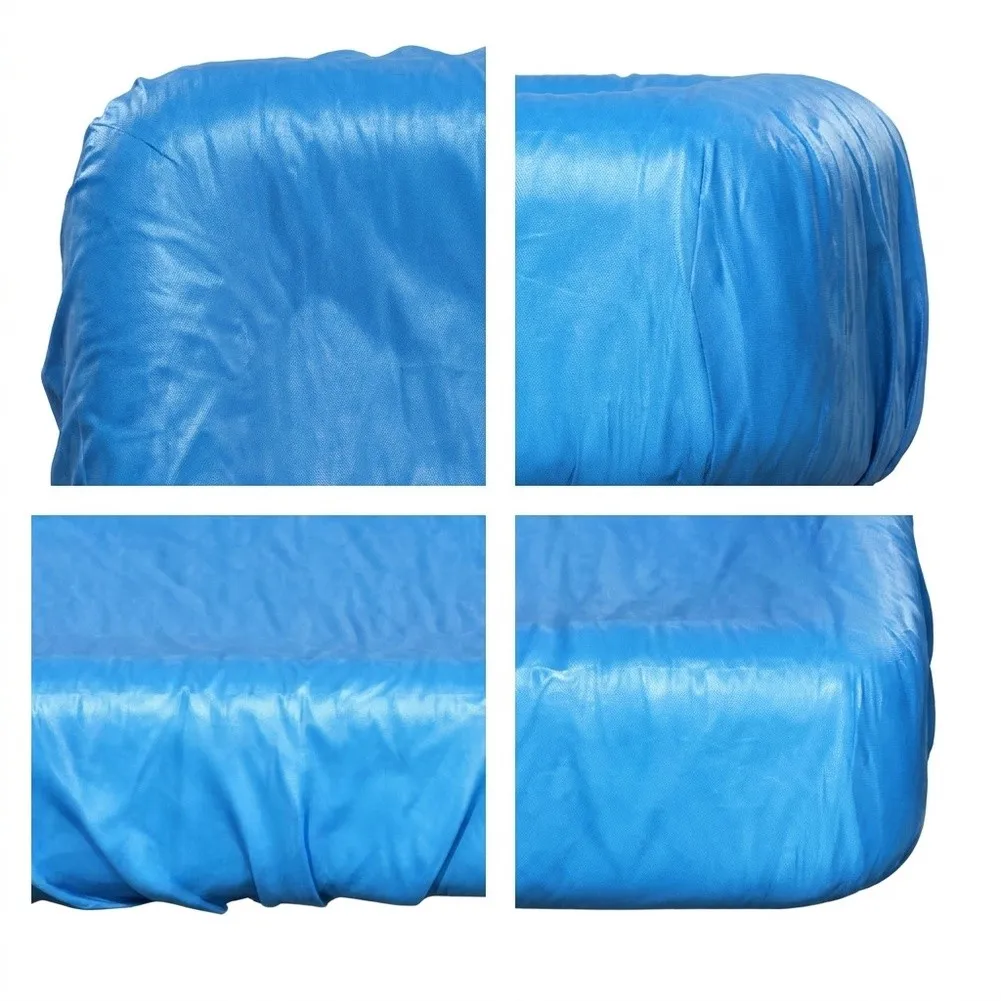 Weather Resistant Sheet Inflatable Pool Cover For Family Backyard Use Leaf Blocking Function Lightweight Plastic Material