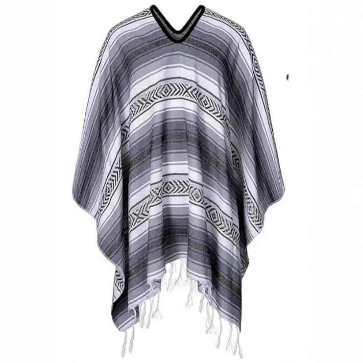 Mexicaanse Etnische Mantel Cosplay Vakantiekostuum Feestprestaties Kostuums Volwassen Mexicaanse Stijl Mantel Cape Halloween Verkleedcadeaus