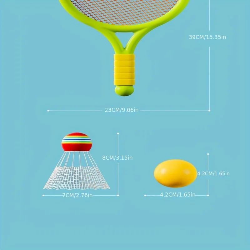 Conjunto de raquete de badminton infantil, jogo interativo pai-filho, esportes de lazer, tênis, brinquedo educativo, porta, ao ar livre