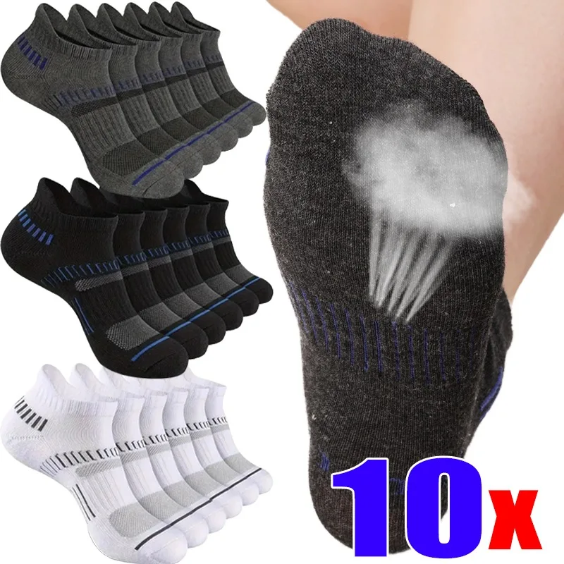 1-10 أزواج منخفضة قطع الكاحل الجوارب للرجال تنفس شبكة جوارب رياضية امتصاص سريعة الجافة خفيفة الوزن الراحة تناسب كل موسم جورب #1
