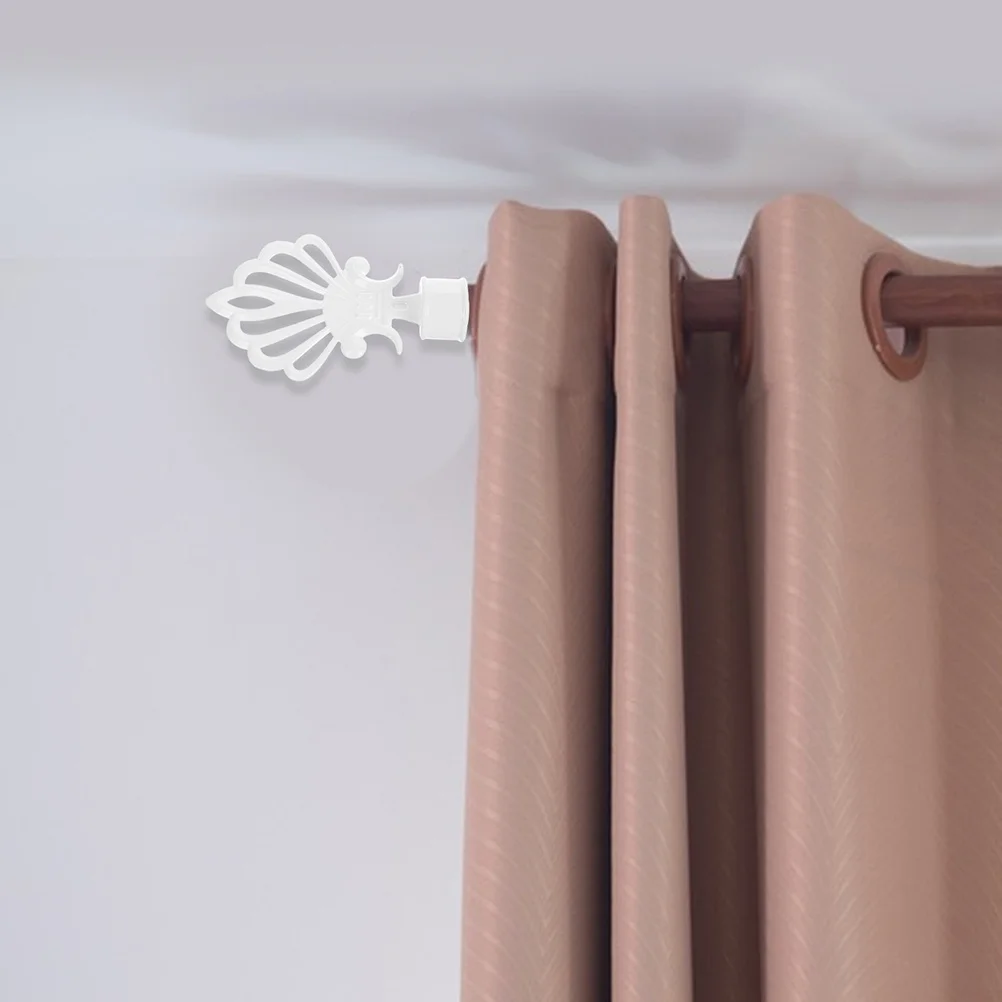 

Curtain Rod Finials Iron Decorative End Caps For Window Curtains Easy Installation Home Bedroom Living Room Decoration