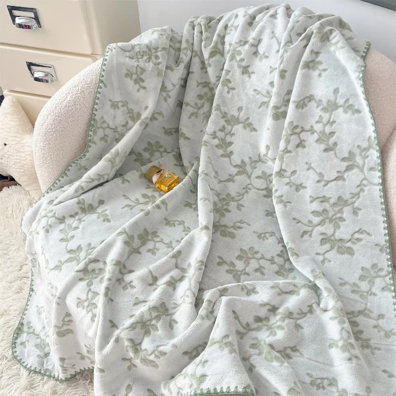 Shell needle three-dimensional carved milk fleece blanket autumn and winter thickened bedroom sofa blanket