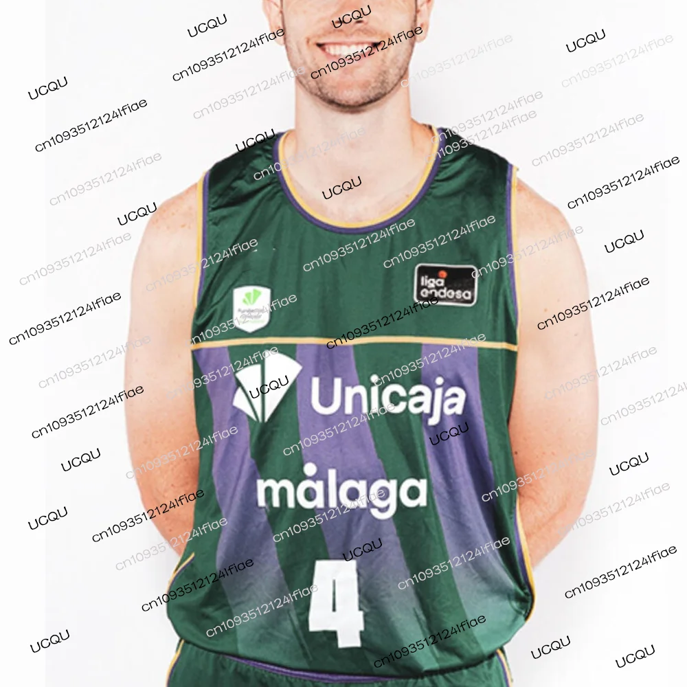 

2025 Baloncesto Málaga Basketball Jersey Spain Adult Men Basketball Sports Quick-drying Vest Game Jersey Kids Special Jersey Set