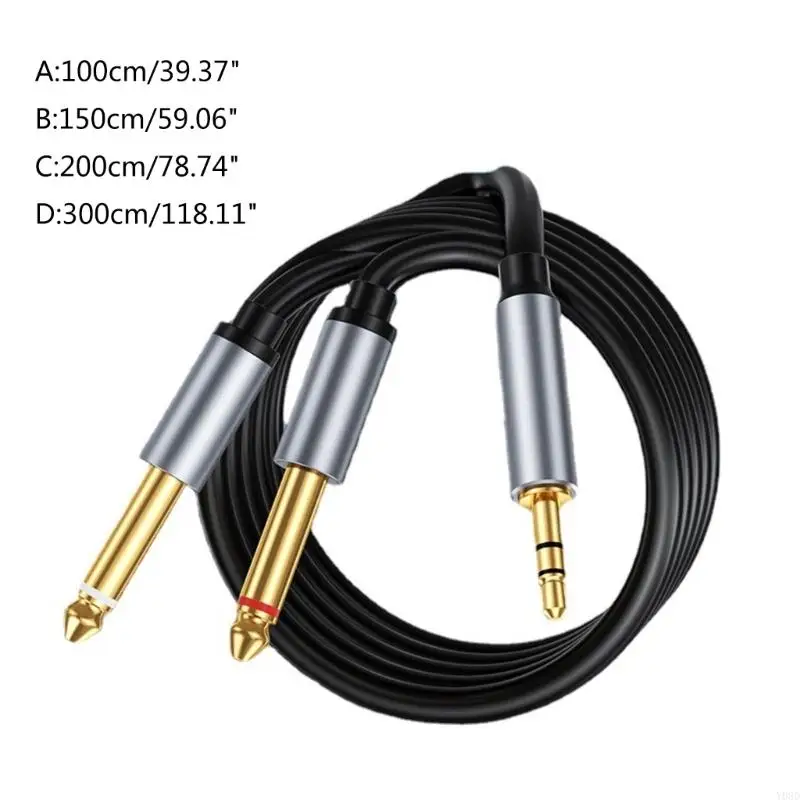 Cáp guitar aux y08d 6,5mm đến cáp âm thanh 3,5mm 6,35mm cho âm thanh nổi