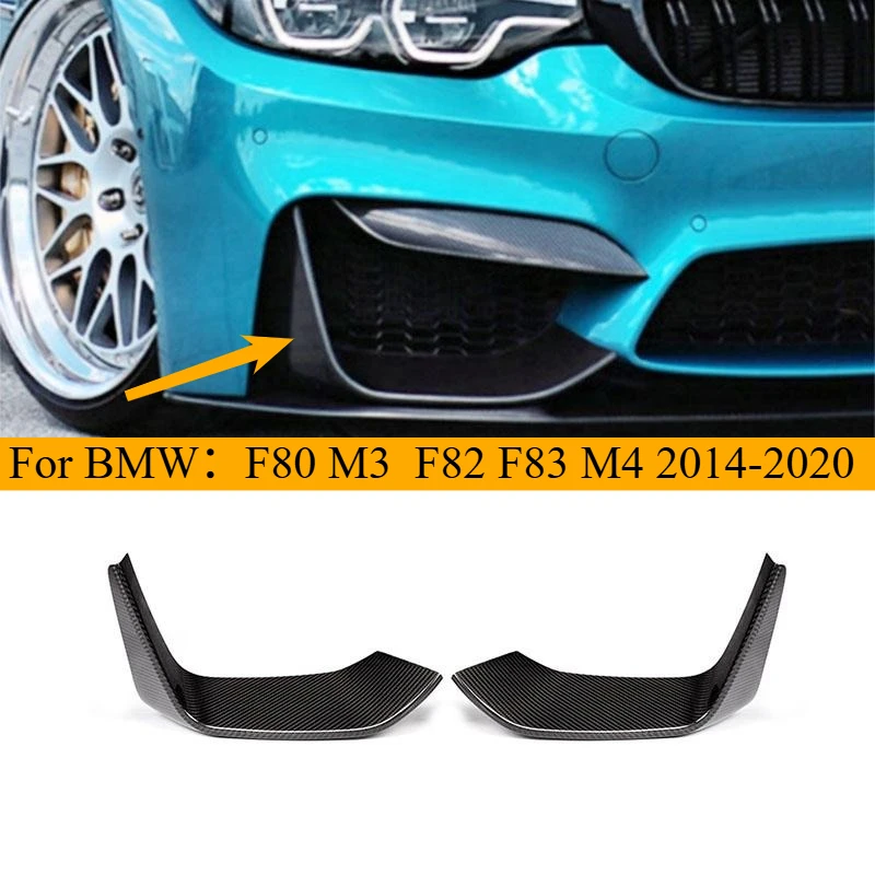 

Dry carbon fiber front bumper separator for BMW F80 M3 F82/F83 M4 2014+ prepreg carbon fiber front duct cover M performance