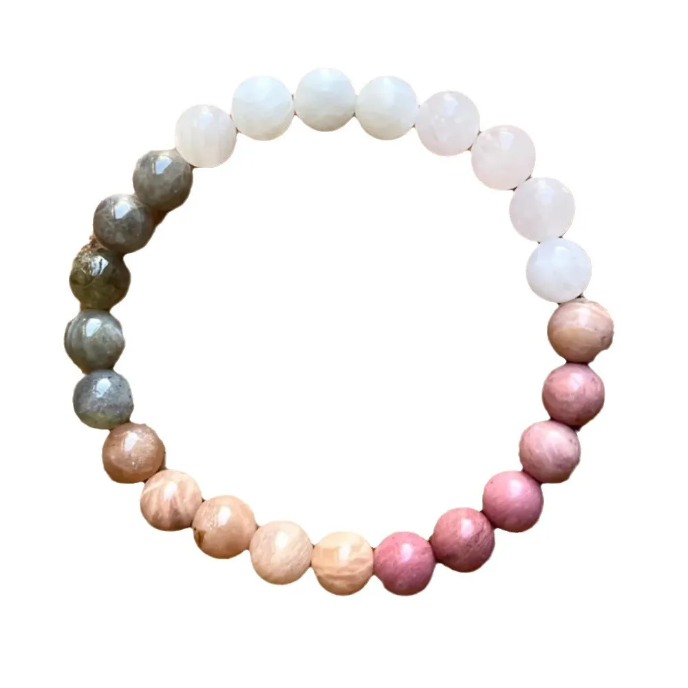 1Pc 8MM Natural Stone Beaded Bracelet For Women Elastic Crystal Beads Chain Bangle Wristband Female Fashion Party Jewelry image 6