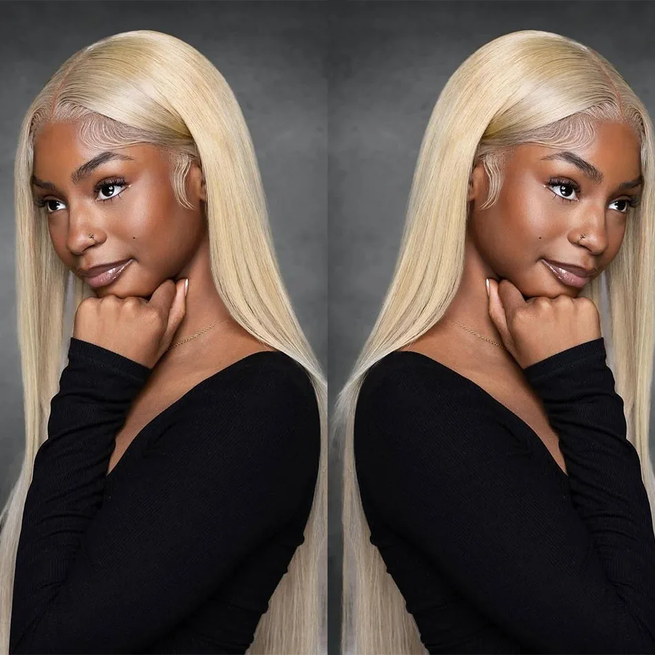

613 Blonde HD Lace Front Wigs Human Hair 38 Inch Bone Straight 100% Brazilian Human Hair Wigs 13x6 Lace Frontal Wigs For Women