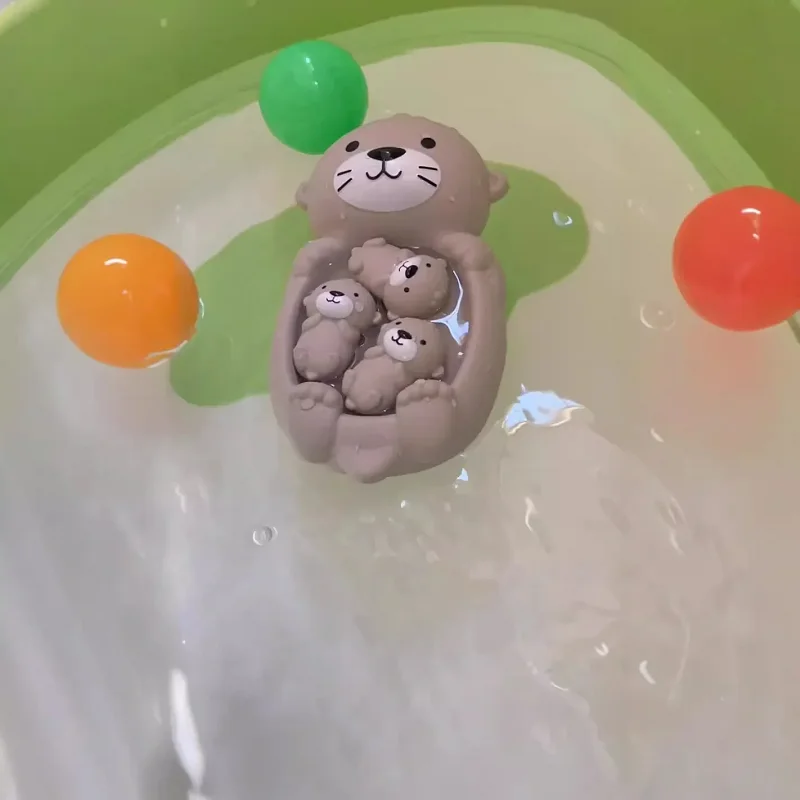 Jouets de bain pour tout-petits, bain pour bébé de 6 à 12 mois, baignoire flottante, animaux en caoutchouc grinçants, baignoire flottante, jouet pour enfants, jeu d'eau