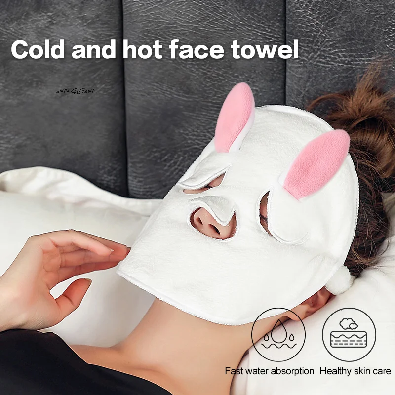 Cotton Hot Cold Compress Towel Wet Steamed Face Towel for Skin Care Pore Cleansing Moisturizing Beauty Tool for Opening Pores