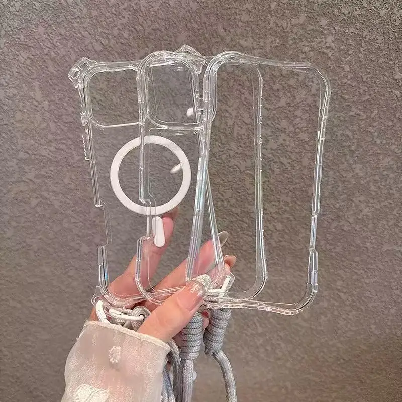 3IN1 For IPhone 16 15 14 13 12 Pro Max 11 For Strong Magnetic Waist Small Four Corner Anti Drop Three In One Phone Case