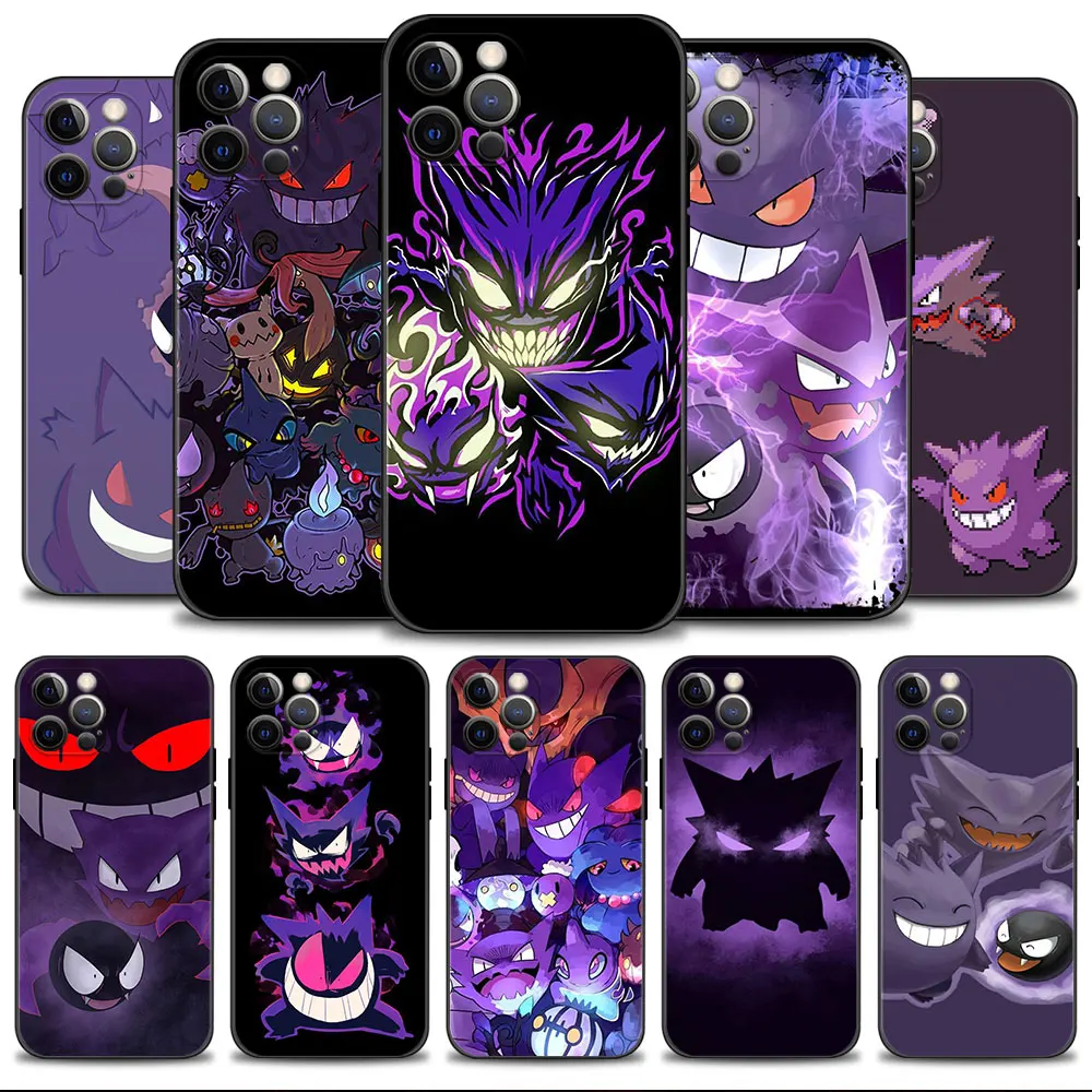 Phone Case For iPhone 14 13 12 11 Pro Max 6 6S 7 8 Plus X XS XR 12 13 Mini Soft Silicone Cover Ghost Pokemon Gengar