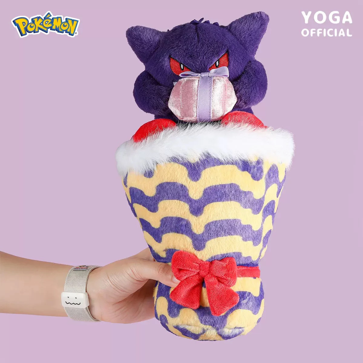 Pokémon Gengar Ramo de flores de peluche, muñeca de dibujos animados linda y popular, regalo perfecto para el día de San Valentín