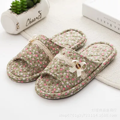 شباشب قماشية جديدة النسخة الكورية مع نعل سميك ثلاثي الطبقات أحذية منزلية داخلية قابلة للتنفس وهادئة، نعل ناعم مريح #6