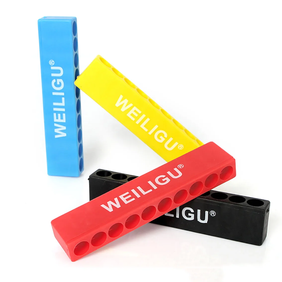 1-10pcs 10/12 Hole Hexagon Handle Storage Bar Tool Accessories 1/4 (6.35mm) Screw Bit Sleeve Head Induction Color Storage Bar