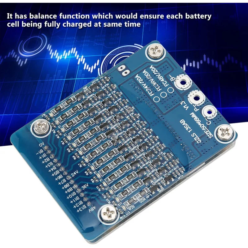 Battery Board 13S 48V 20A Li-ion Cell Battery PCB Board with Balance Function