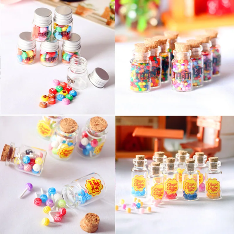 1/6/12 Miniature Dollhouse Chocolate Beans Candy Mini Simulation Play Food Craft for Kids Pullip BJD Doll Kitchen Accessories